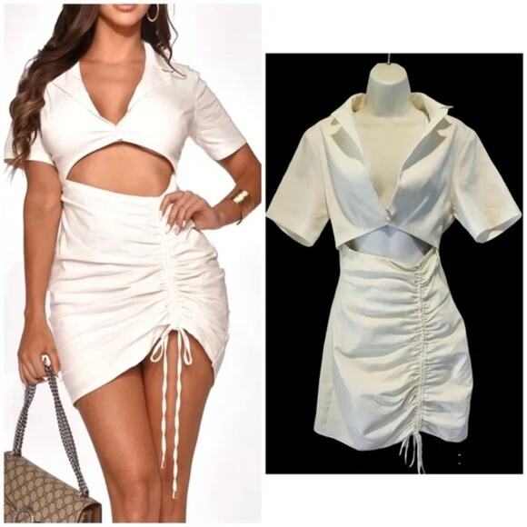 Zara White Cut Out Backless Dress Size Xs NWT - Picture 8 of 8